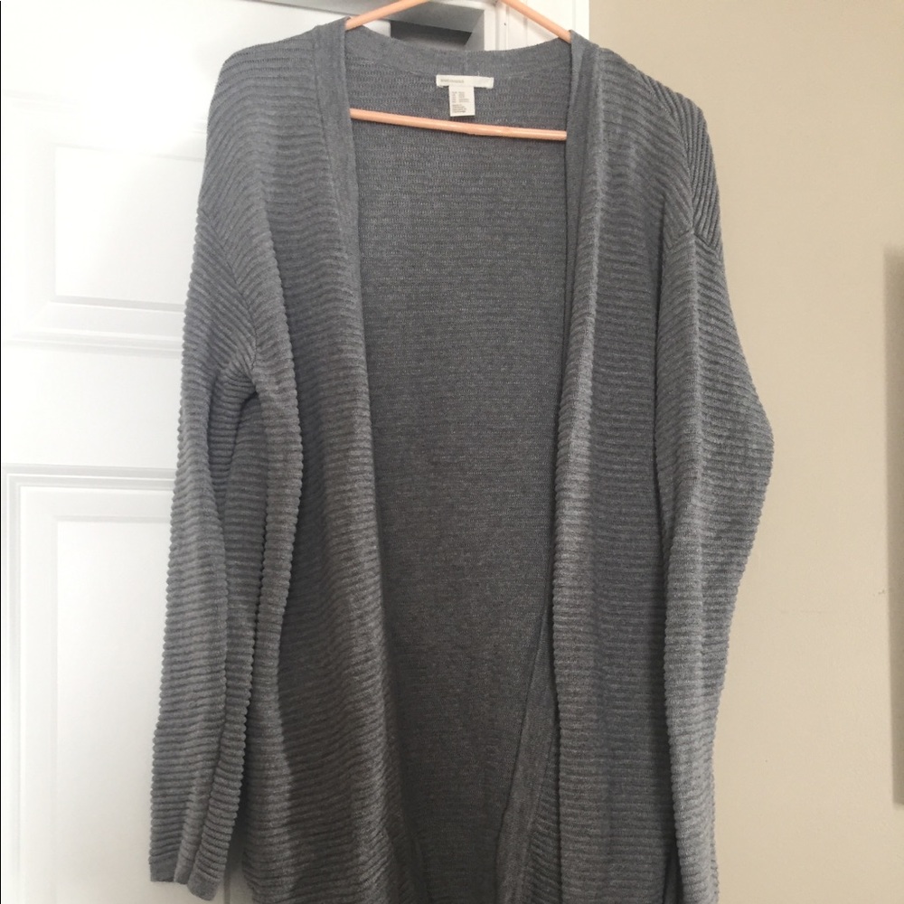 H&M long gray cardigan